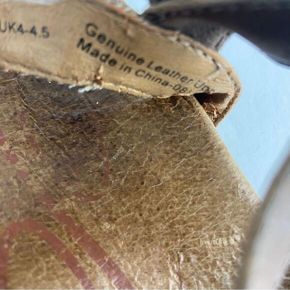 Aetrex Women’s Gladiator Sandals Comfort Brown Leather Embellished Size 36/ 6 - Picture 5 of 16